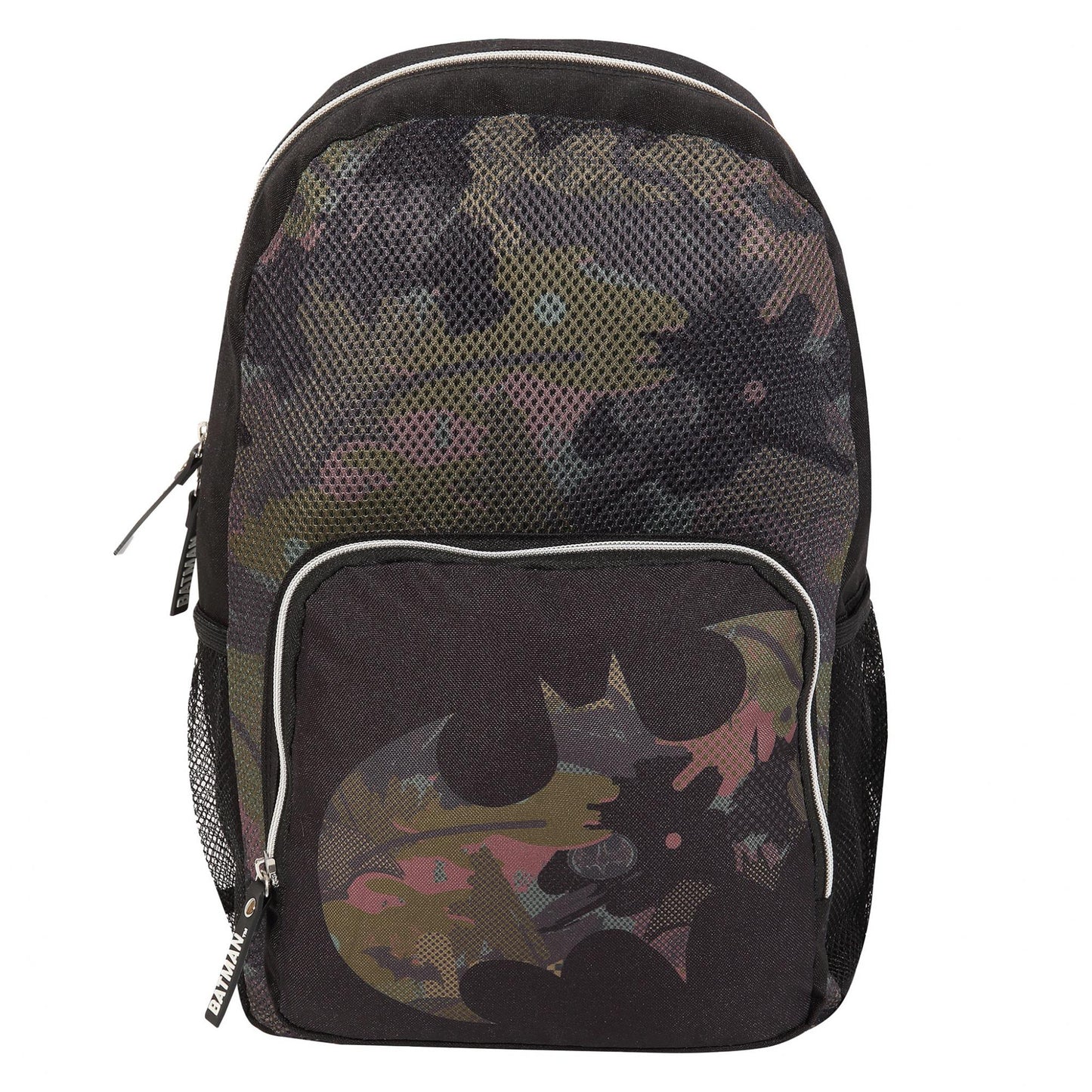 Green-Black - Front - Batman Girls Camo Backpack