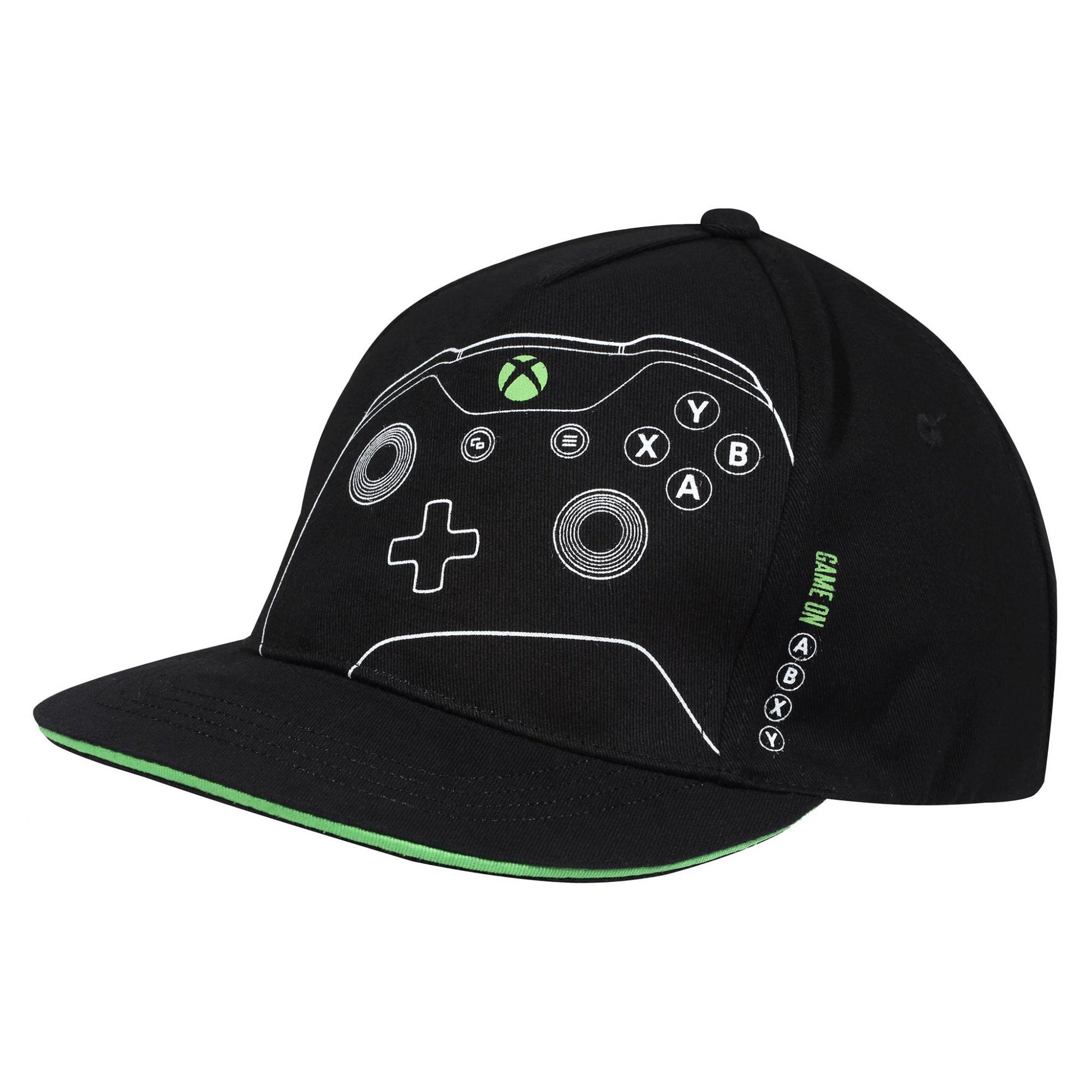 Black-White-Green - Front - Xbox Boys Controller Baseball Cap