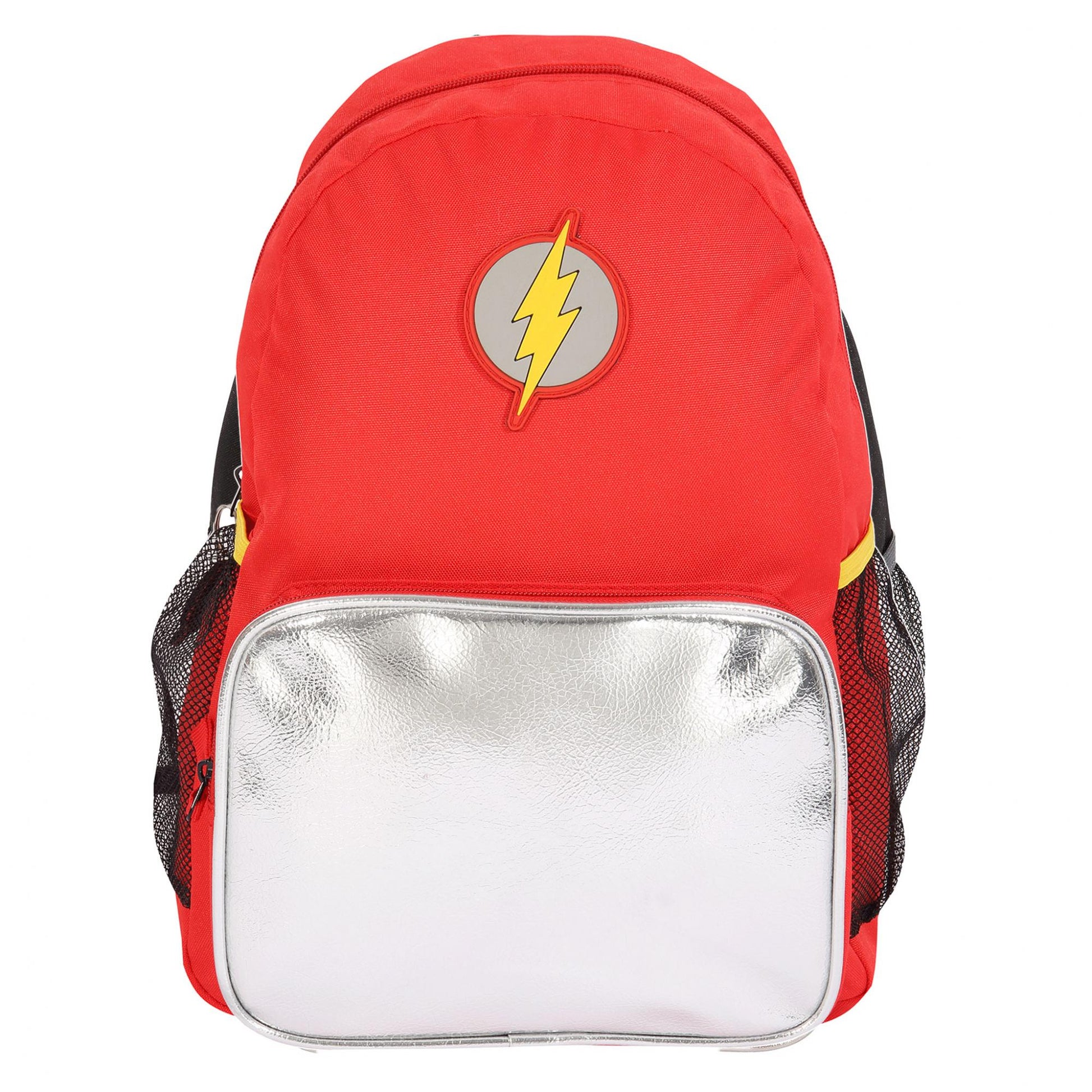 Red-Silver - Front - The Flash Logo Backpack