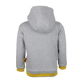 Heather Grey-Yellow - Back - JCB Childrens-Kids Mess Maker Full Zip Hoodie