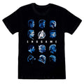 Black - Front - Avengers Endgame Womens-Ladies Tonal Heads Boyfriend T-Shirt