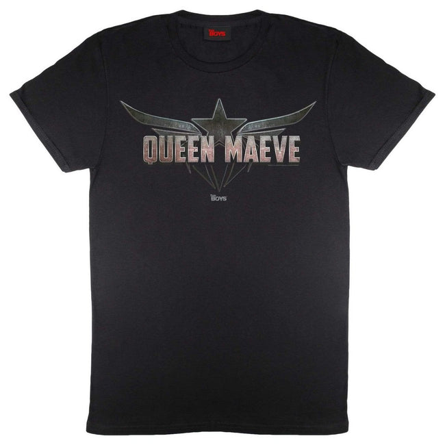 Black - Front - The Boys Mens Queen Maeve Logo T-Shirt