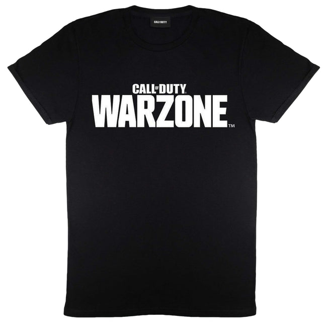 Black - Front - Call Of Duty Mens Warzone Logo T-Shirt
