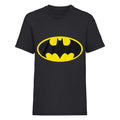 Black-Yellow - Front - DC Comics Boys Classic Batman Logo T-Shirt