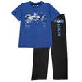 Black-Blue - Front - DC Comics Mens Batman Camo Logo Pyjama Set
