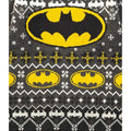 Black-Grey-Yellow - Back - DC Comics Girls Batman Logo Knitted Christmas Jumper