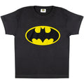 Black-Yellow - Side - DC Comics Girls Classic Batman Logo T-Shirt