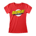 Red - Front - The Big Bang Theory Womens-Ladies Bazinga Fitted T-Shirt