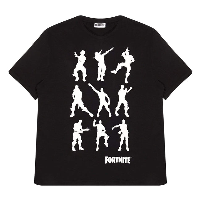 Black-White - Front - Fortnite Womens-Ladies Dancing Emotes Boyfriend T-Shirt, T-Shirt