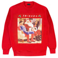 Red - Front - Friends Mens Father Christmas and Superman Sweatshirt