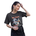 Charcoal - Side - DC Comics Womens-Ladies We Run This Town Wonder Woman Boyfriend T-Shirt