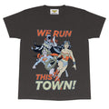 Charcoal - Front - DC Comics Womens-Ladies We Run This Town Wonder Woman Boyfriend T-Shirt