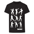 Black-White - Front - Fortnite Girls Dancing Emotes T-Shirt