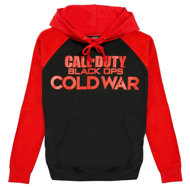 Red-Black - Front - Call Of Duty Mens Black Ops Cold War Logo Pullover Hoodie