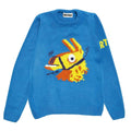 Blue - Front - Fortnite Womens-Ladies Llama Knitted Christmas Jumper
