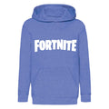 Royal Blue Heather - Front - Fortnite Boys Logo Hoodie