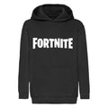 Black - Front - Fortnite Boys Logo Hoodie
