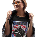 Black - Side - Call Of Duty Womens-Ladies Black Ops Cold War Propaganda Boyfriend T-Shirt