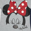 Navy-Heather Grey - Back - Disney Girls Minnie Mouse Eyelashes T-shirt And Leggings Set