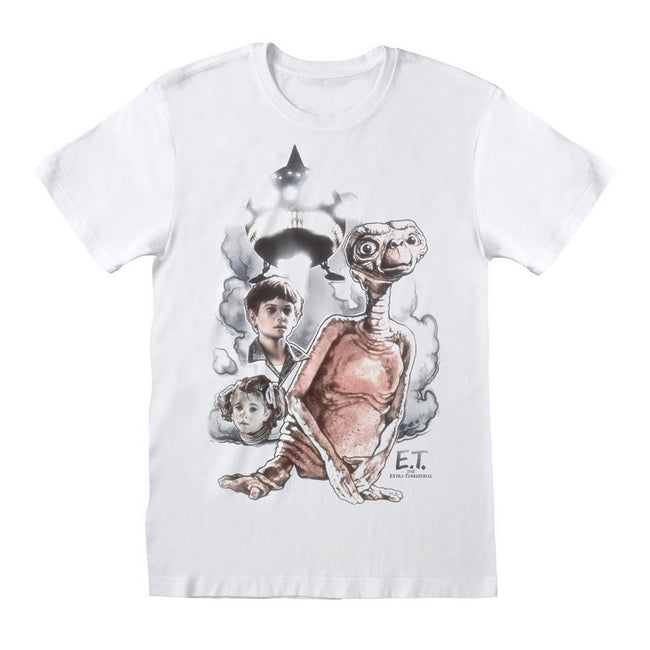 White - Front - E.T. the Extra-Terrestrial Mens Sketch T-Shirt