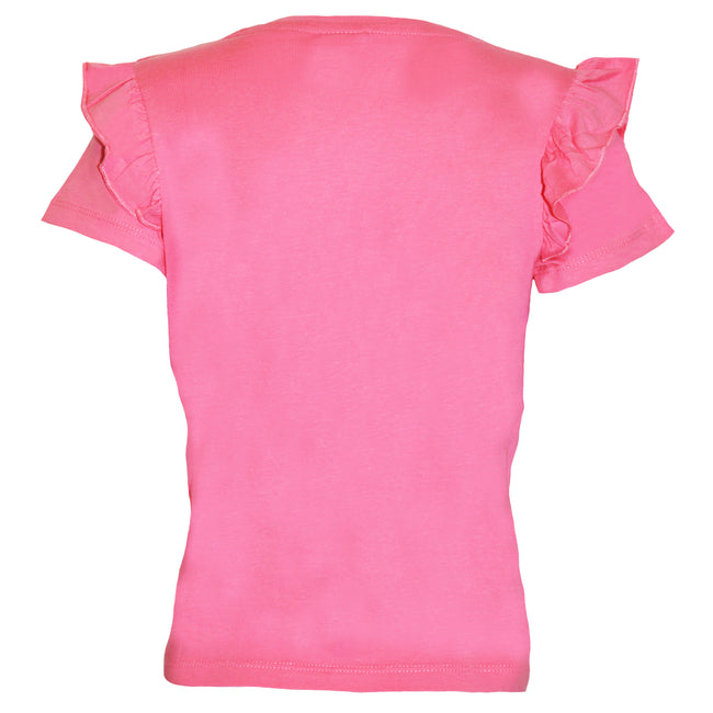 Baby Pink Heather - Back - Baby Shark Girls Tropical Island T-Shirt