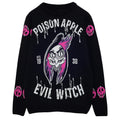 Black-Pink - Front - Disney Mens Evil Witch Villains Knitted Jumper