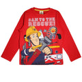 Red - Front - Fireman Sam Boys To The Rescue Long-Sleeved T-Shirt