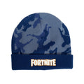 Navy - Front - Fortnite Girls Camo Beanie