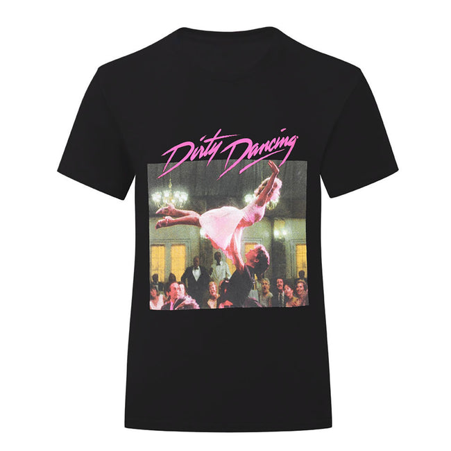 Black-Pink - Front - Dirty Dancing Girls The Lift Cropped T-Shirt