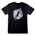 Black - Front - The Flash Mens Mono Distressed Logo T-Shirt