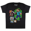 Black - Side - Minecraft Girls Steve And Friends T-Shirt