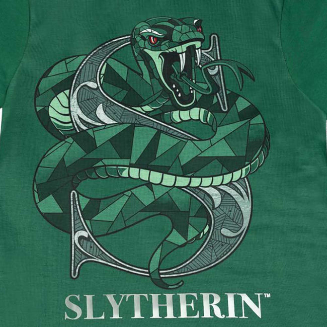 Green-Heather Grey - Back - Harry Potter Boys Slytherin Pyjama Set