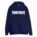 Navy - Front - Fortnite Mens Logo Hoodie