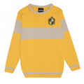 Yellow - Front - Harry Potter Boys Quidditch Hufflepuff Knitted Jumper