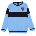 Blue - Front - Harry Potter Girls Quidditch Ravenclaw Knitted Jumper