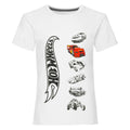 White - Front - Hot Wheels Girls Stacked Cars T-Shirt