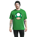 Kelly Green - Side - Super Mario Mens 1 Up Mushroom T-Shirt