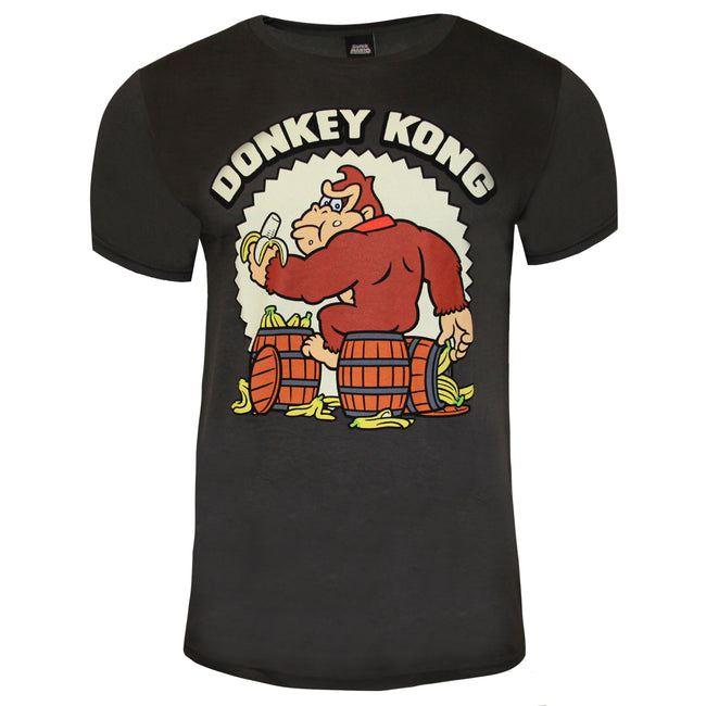 Dark Grey Heather - Front - Super Mario Mens Donkey Kong T-Shirt