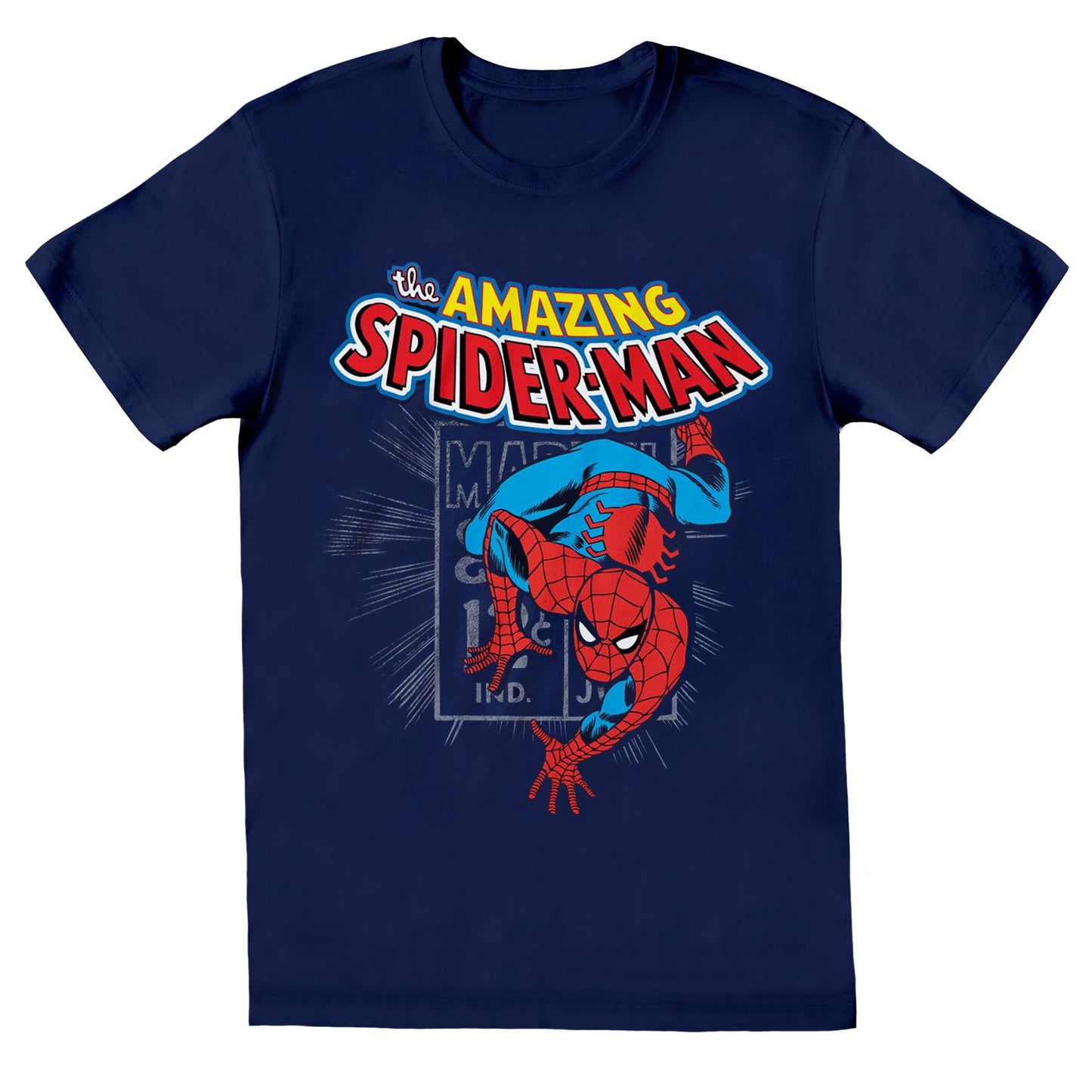 Navy - Front - Marvel Womens-Ladies Amazing Spider-Man Boyfriend T-Shirt