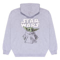 Heather Grey - Back - Star Wars: The Mandalorian Mens The Child Sketch Pullover Hoodie