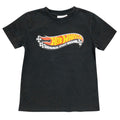 Black - Side - Hot Wheels Girls Chequered Flag Logo T-Shirt