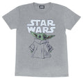 Heather Grey - Front - Star Wars: The Mandalorian Mens The Child Sketch T-Shirt