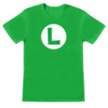 Kelly Green - Front - Super Mario Mens Luigi Logo T-Shirt