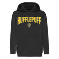 Black - Front - Harry Potter Boys Hufflepuff Shield Hoodie