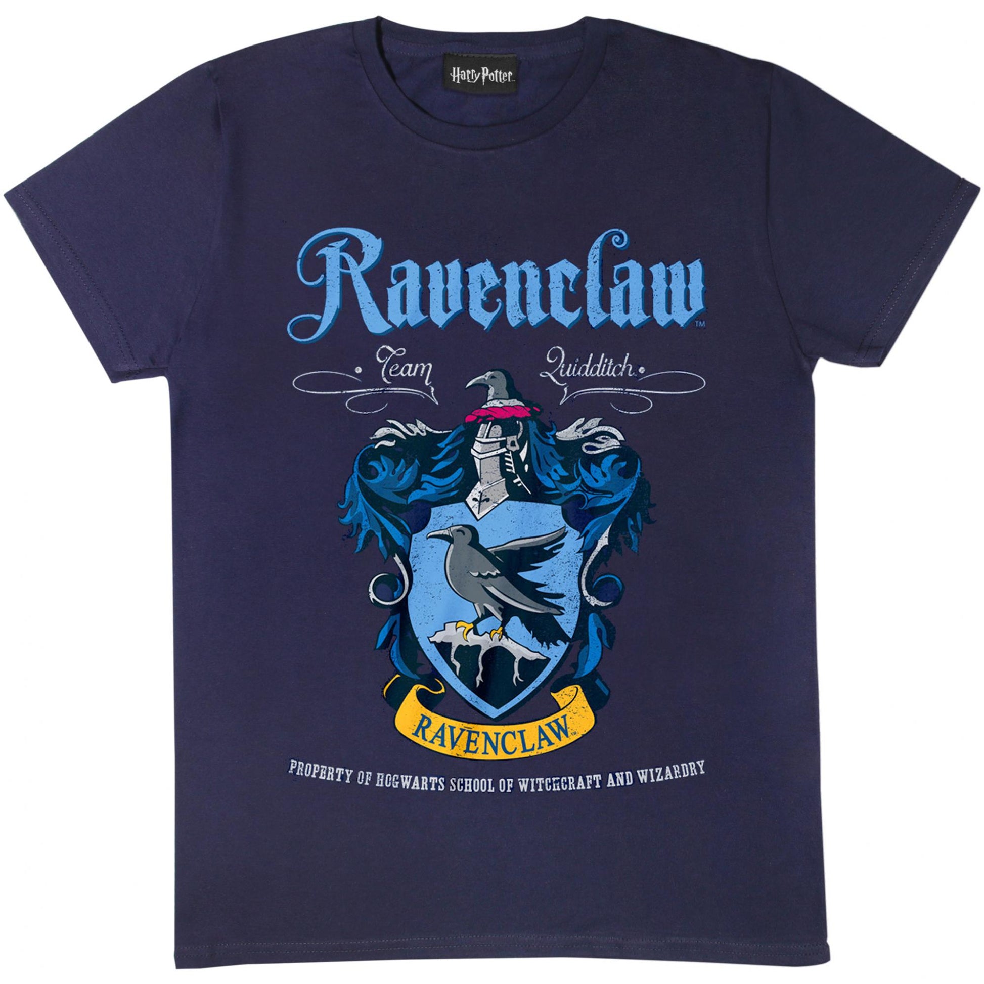 Navy - Front - Harry Potter Womens-Ladies Ravenclaw Crest Boyfriend T-Shirt