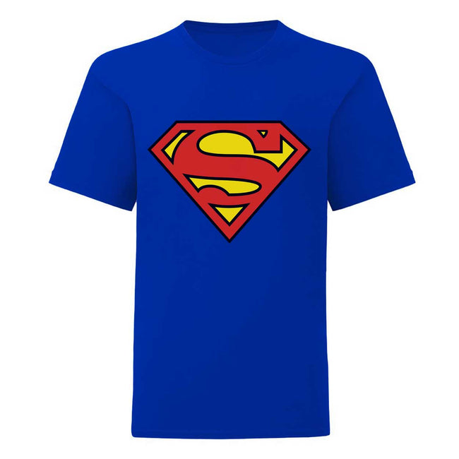 Royal Blue - Front - Superman Boys Logo T-Shirt
