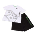 White-Black - Side - Xbox Boys Controller Short Pyjama Set