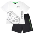 White-Black - Front - Xbox Boys Controller Short Pyjama Set