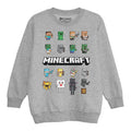 Heather Grey - Side - Minecraft Girls Mini Characters Sweatshirt