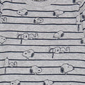 Black-Grey - Back - Peanuts Boys Walk The Walk Snoopy Sleepsuit Set